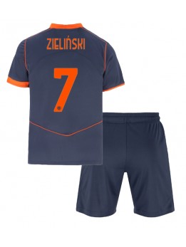 Billige Inter Milan Piotr Zielinski #7 Tredjedraktsett Barn 2025-26 Kortermet (+ Korte bukser)